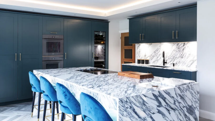 A calm, bright handmade kitchen in Purley